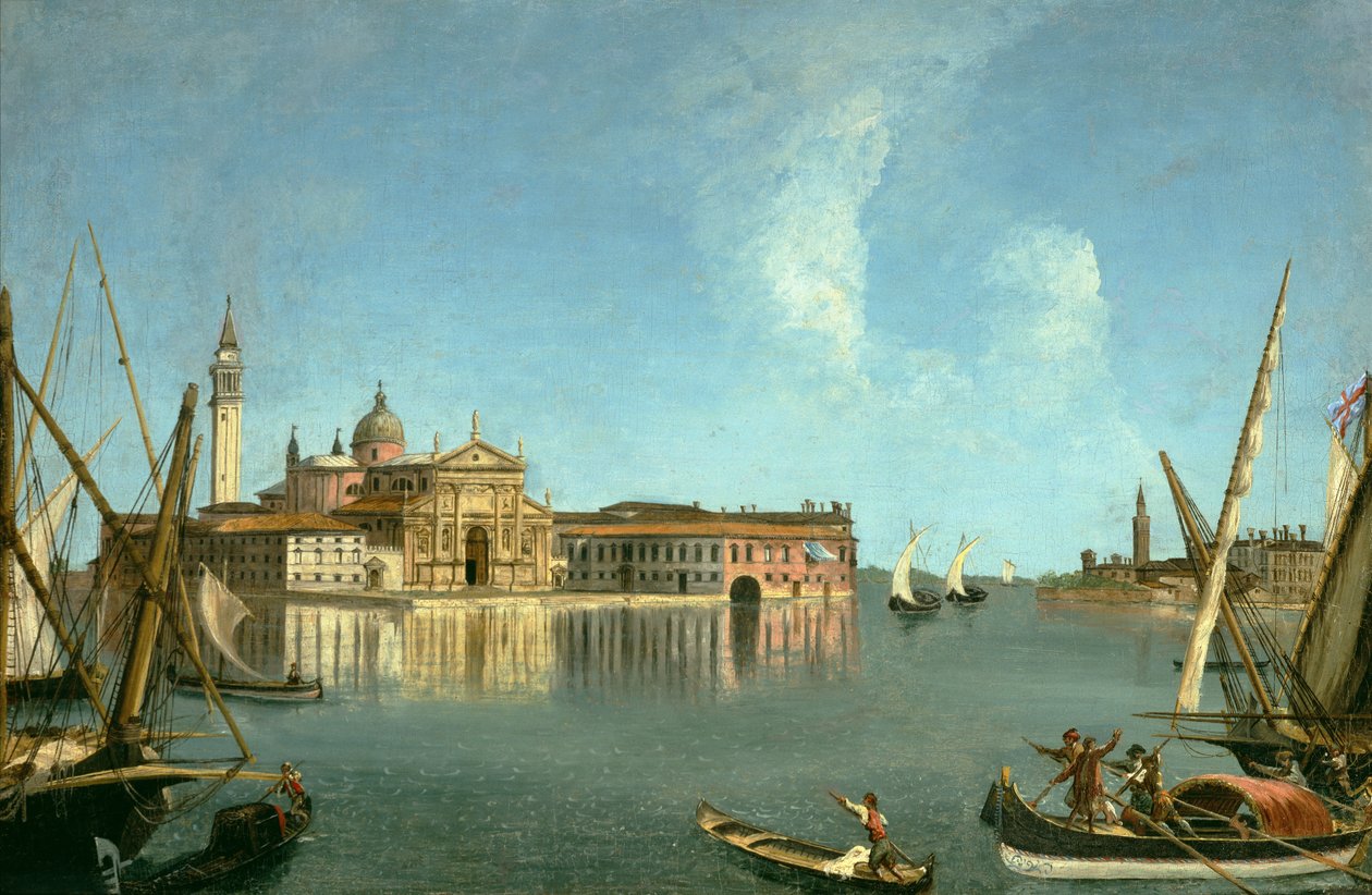 San Giorgio Maggiore på tværs af den venetianske lagune af Michele Marieschi