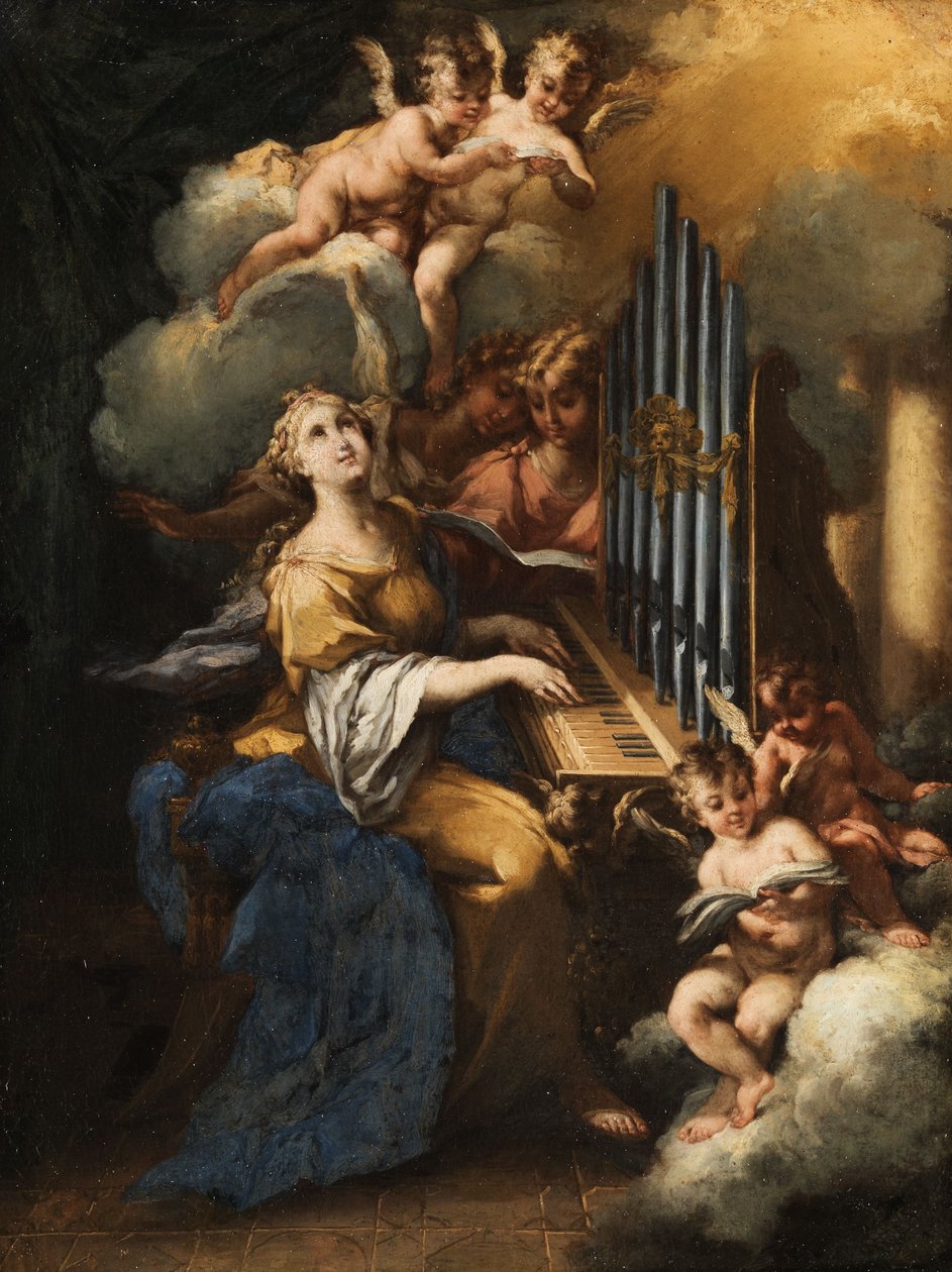 St. Cecilia ved orgelet af Michele da Parma