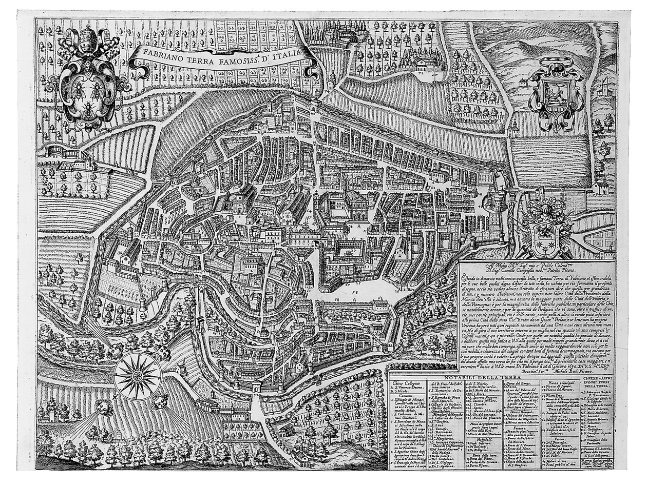 Fabriano Italiens mest berømte land, 1630 af Michele Buti