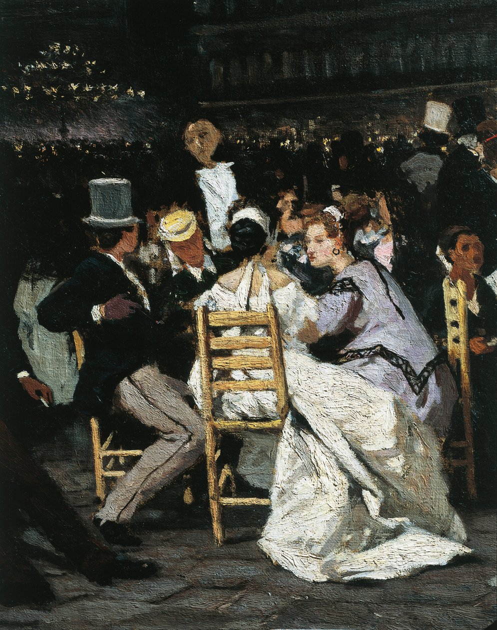 En cafe på Piazza San Marco, af Michele Cammarano af Michele Cammarano