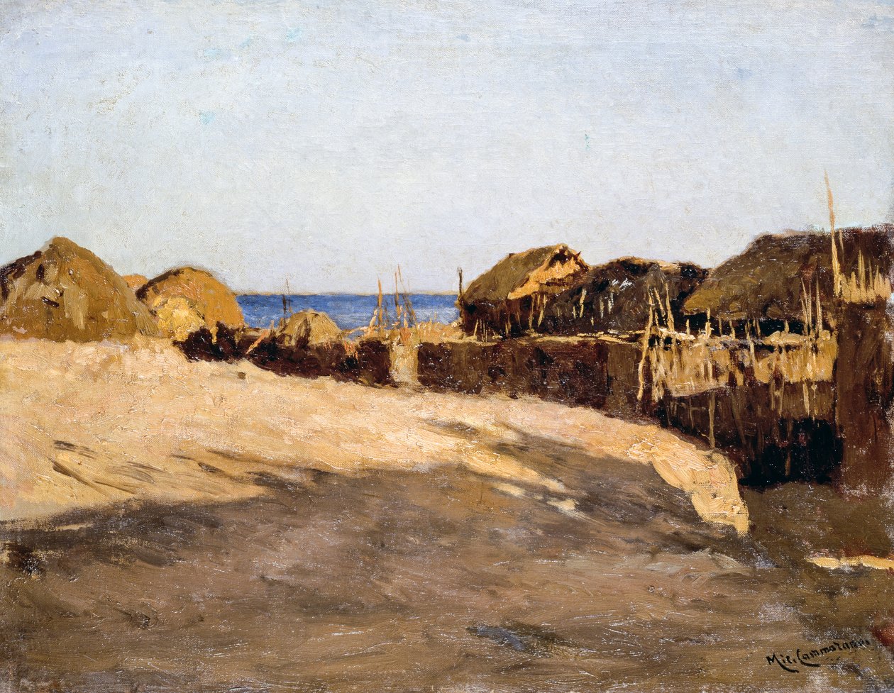 Eritreisk landskab, af Michele Cammarano (1835-1920) af Michele Cammarano