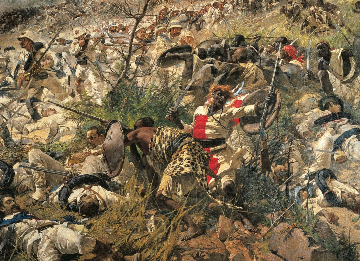 Slaget ved Dogali, af Michele Cammarano, detaljer af Michele Cammarano