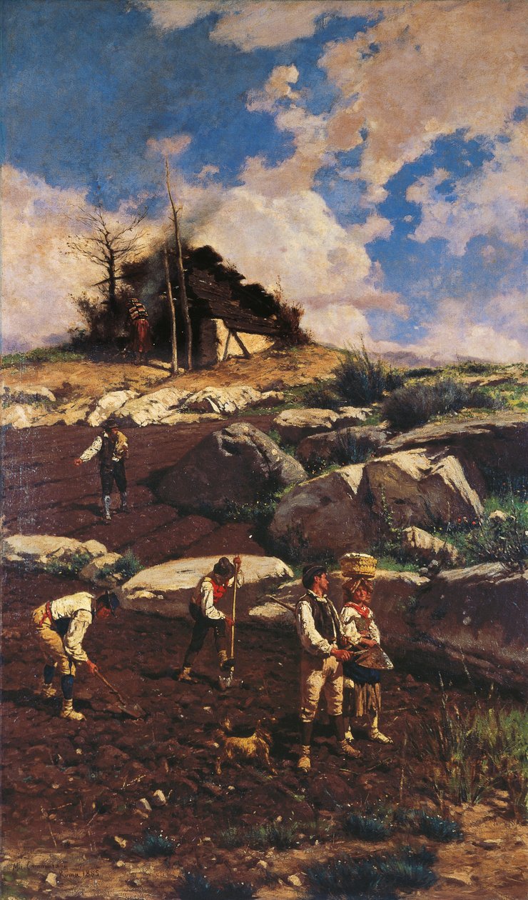 Arbejdere på landet, af Michele Cammarano af Michele Cammarano