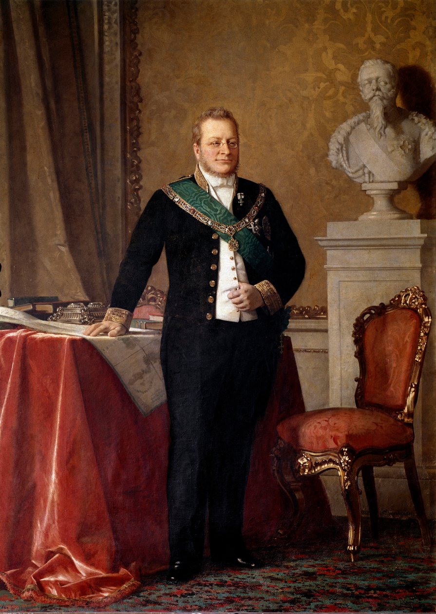 Portræt af Camillo Benso, greve af Cavour (olie på lærred) af Michele Giordigiani