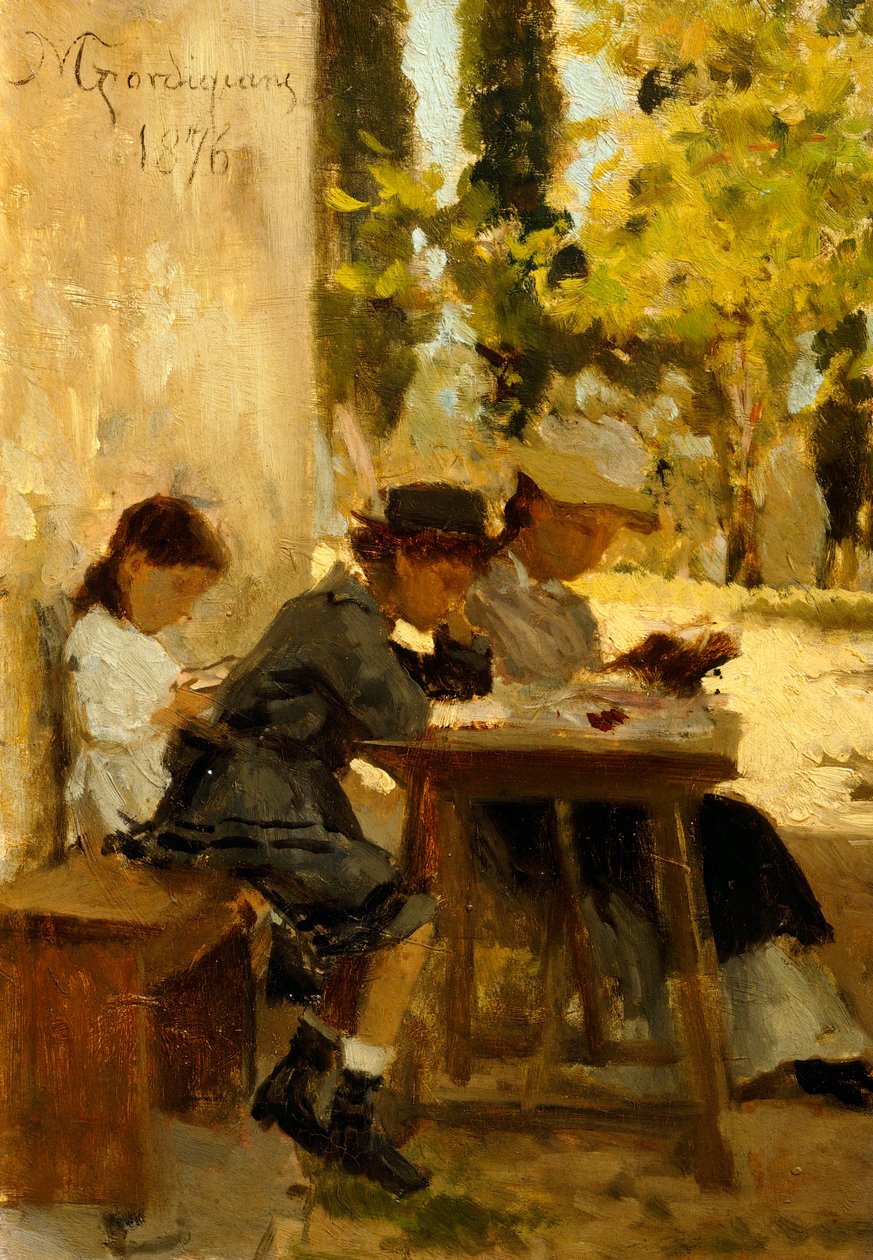 Kunstnerens familie af Michele Gordigiani