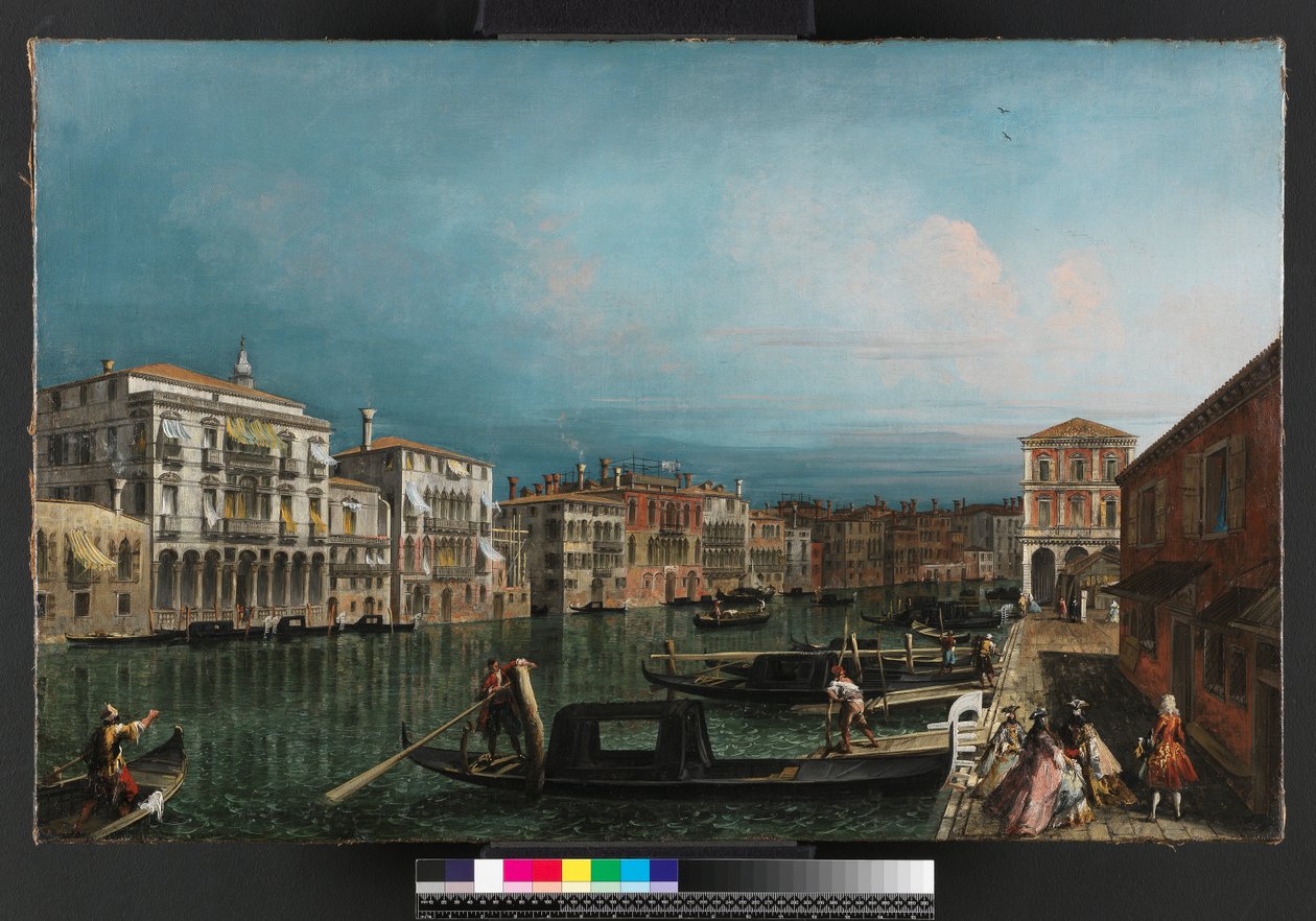 Canal Grande, Venedig, over Rialtobroen, før 1743 af Michele Marieschi