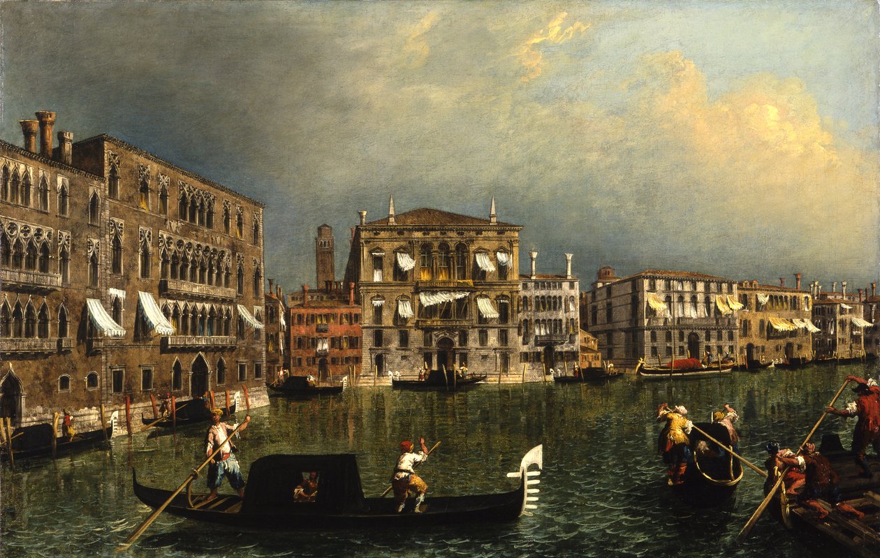 Canal Grande ved [Rio di] Ca? Foscari, ca. 1740-1743 af Michele Marieschi