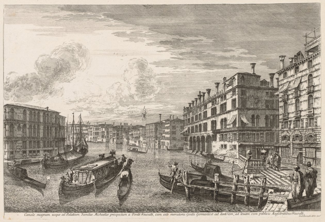 Udsigt over Venedig: Canal Grande, 1741. af Michele Marieschi
