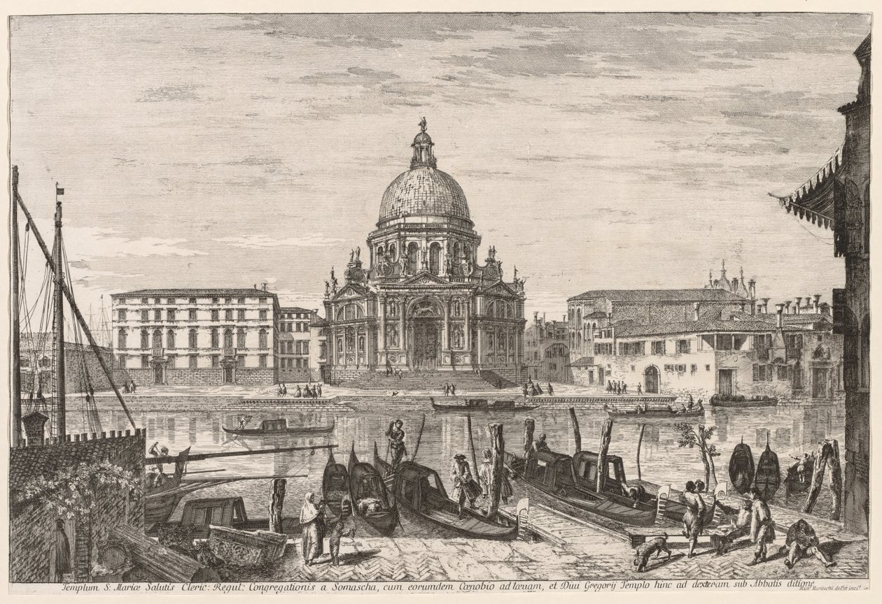 Udsigt over Venedig: S. M. Della Salute, 1741. af Michele Marieschi