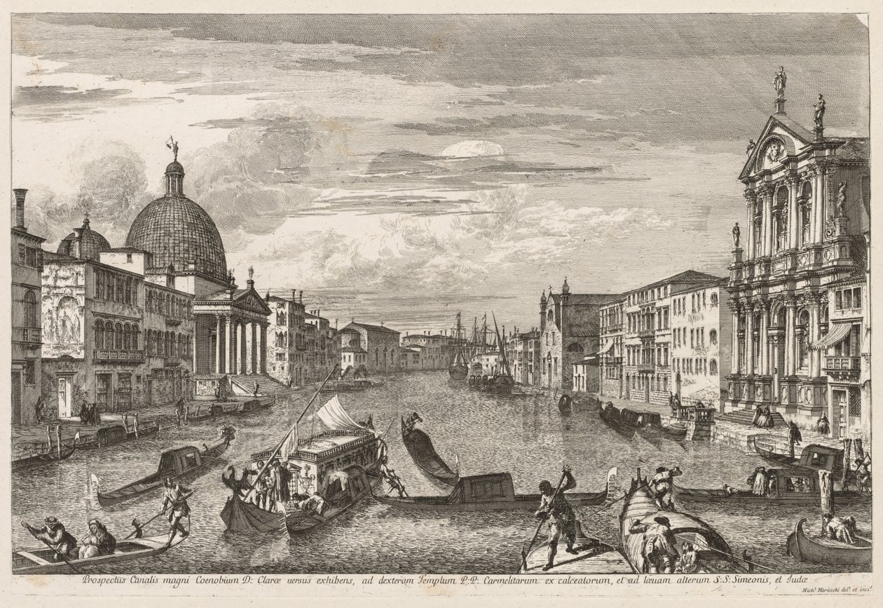 Udsigt over Venedig: Santa Chiara af Michele Marieschi