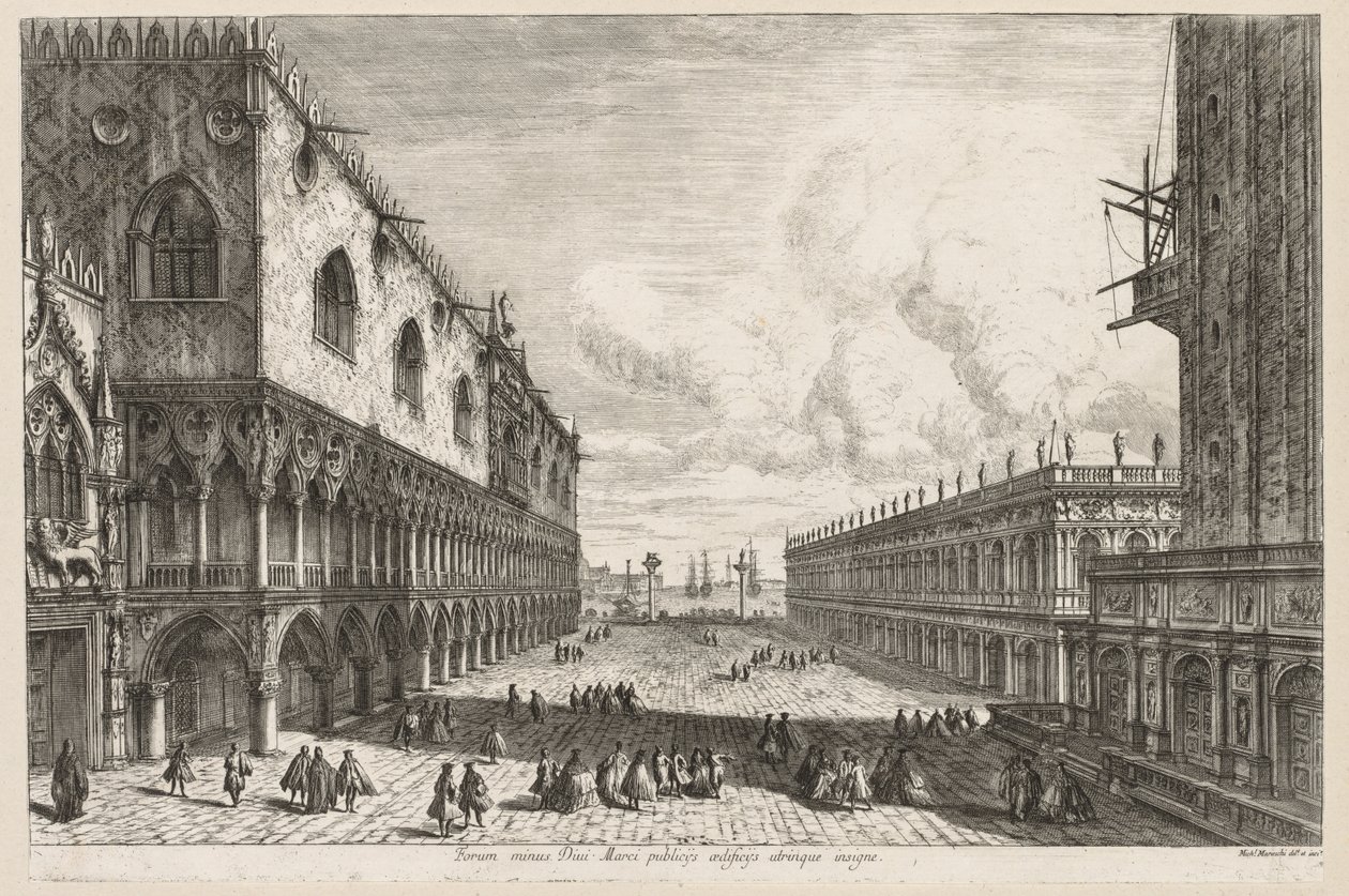 Udsigt over Venedig: Piazzetta, 1741. af Michele Marieschi