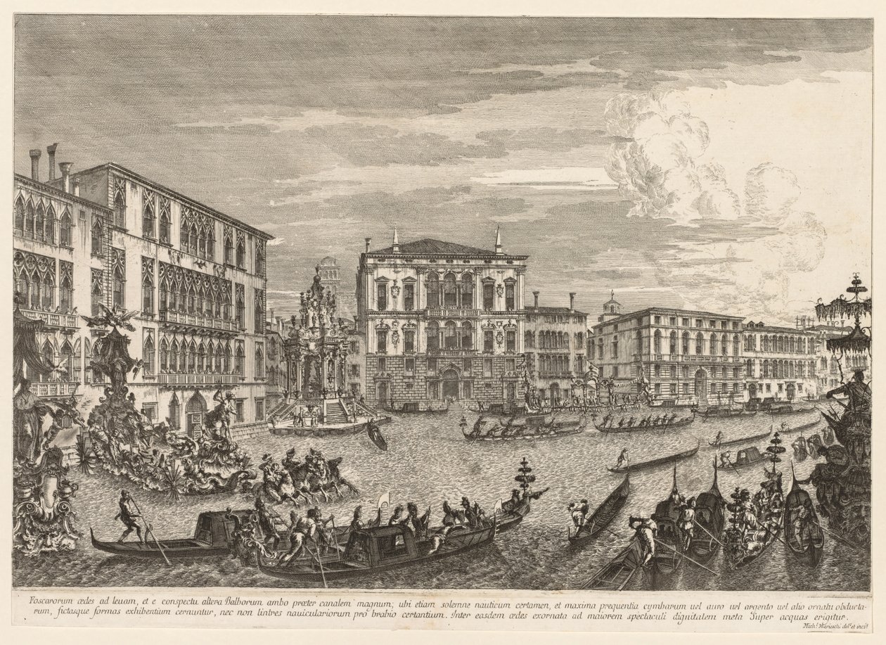 Udsigt over Venedig: Regattaen, 1741. af Michele Marieschi