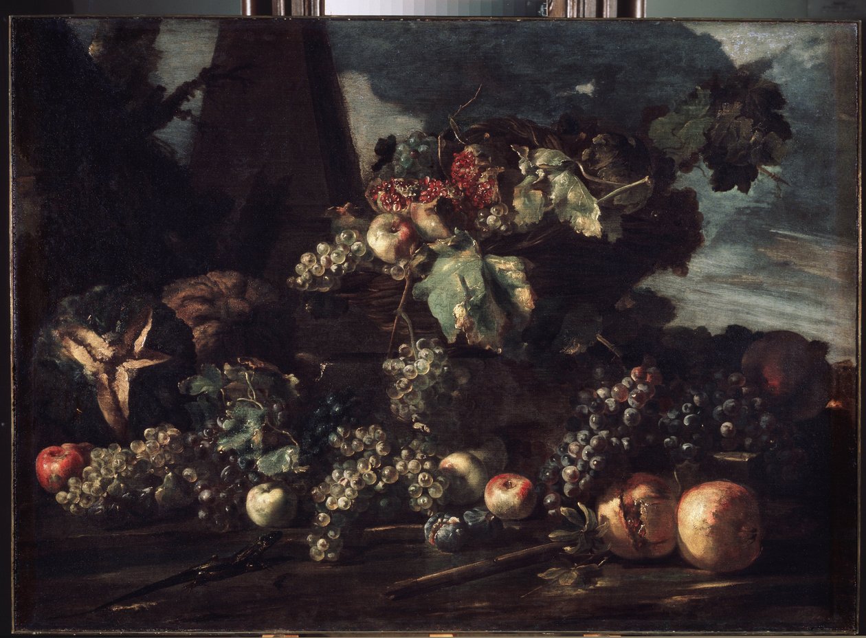 "Stilleben med druer" Maleri af Michelangelo Pace da Campidoglio (1610-1670) 1650-1660 Dim. 98x134 cm Eremitagemuseet, Sankt Petersborg af Michele Pace del Campidoglio