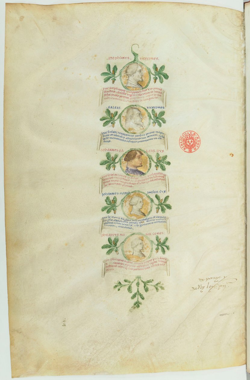 Visconti-slægtens slægtsforskning (BNF, ms lat. 5888) btv1b10020318d, f36 af Michelino Molinari da Besozzo