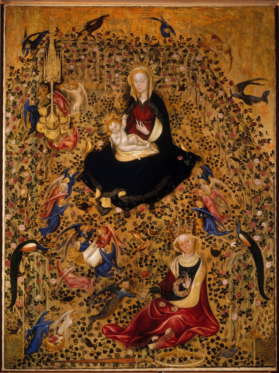 Madonnaen i rosenhaven Madonna del Roseto, c.1425 af Michelino da Besozzo