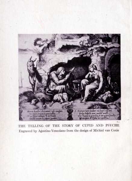Fortællingen om Amor og Psykes historie, indgraveret af Agostino Veneziano (1490-1540) af Michiel I after Coxie or Coxcie