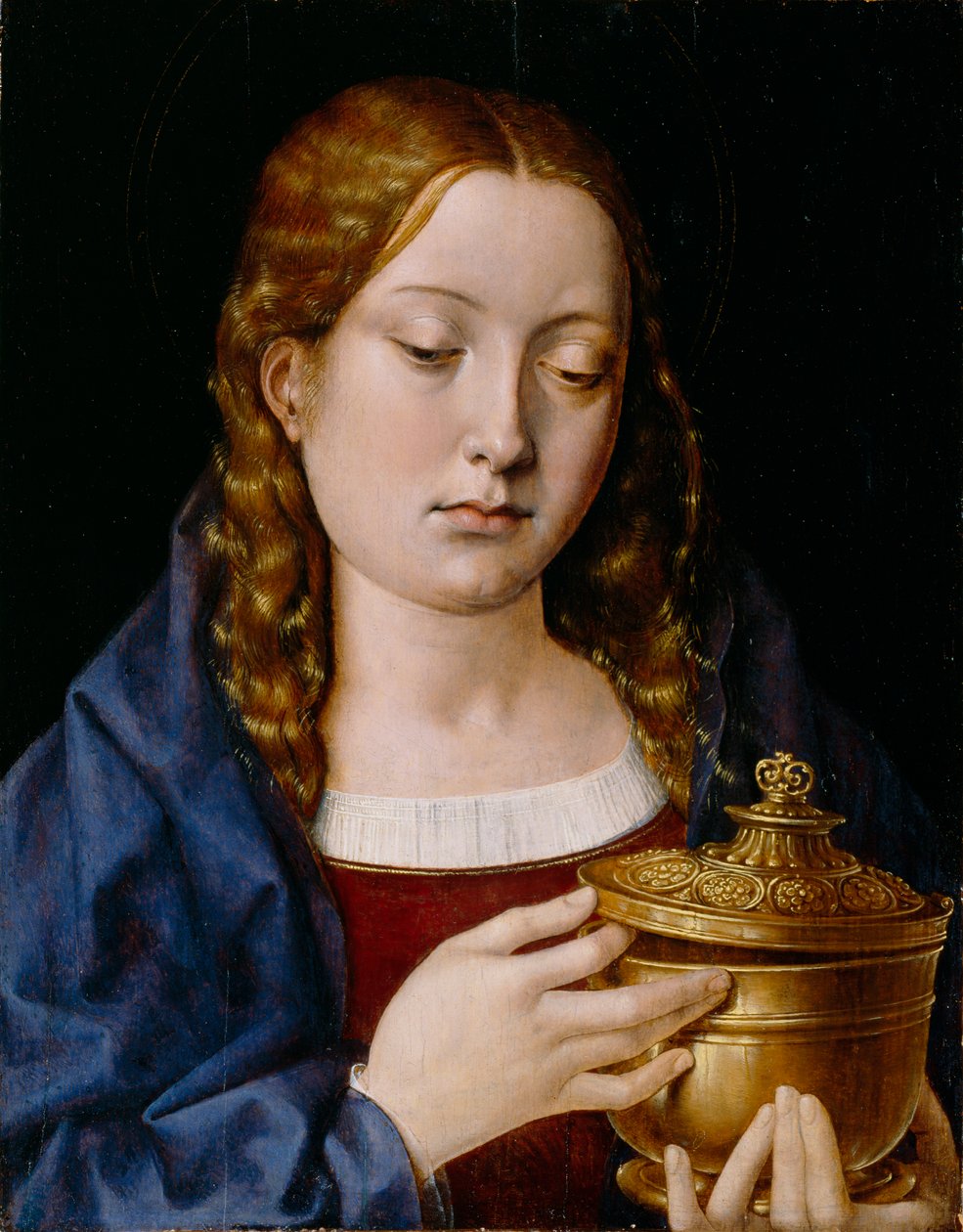 Katarina af Aragon som Magdalene (olie på egetræspanel) af Michiel Sittow