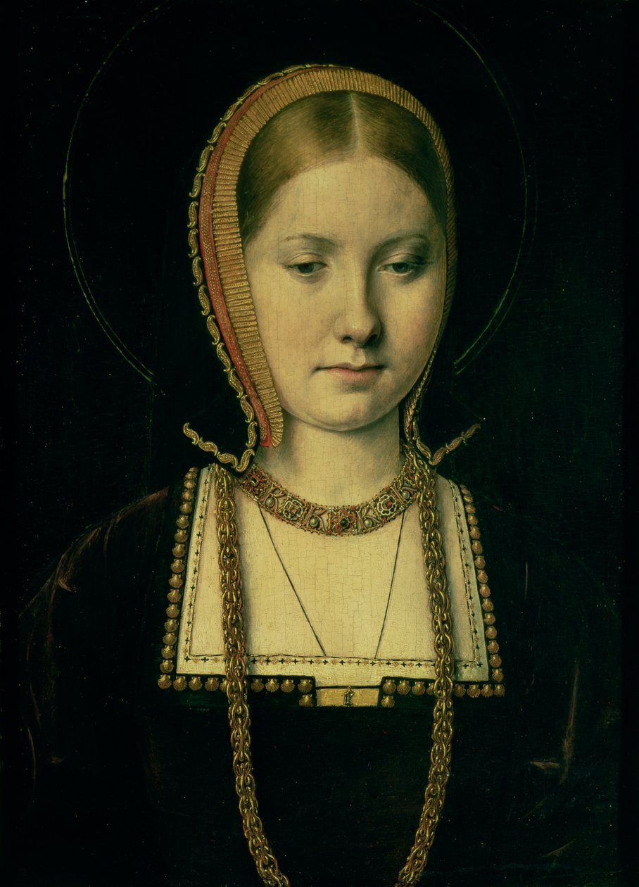 Portræt af en kvinde, muligvis Katarina af Aragon (1485-1536), ca. 15034 af Michiel Sittow