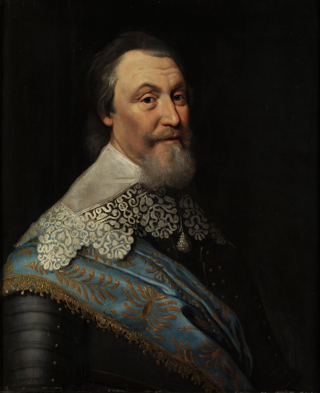Portræt af den svenske minister og kommandør af Axel Ochsenstierna Södermöre (1586 - 1654) af dronning Christina af Sverige af Michiel Jansz van Mierevelt