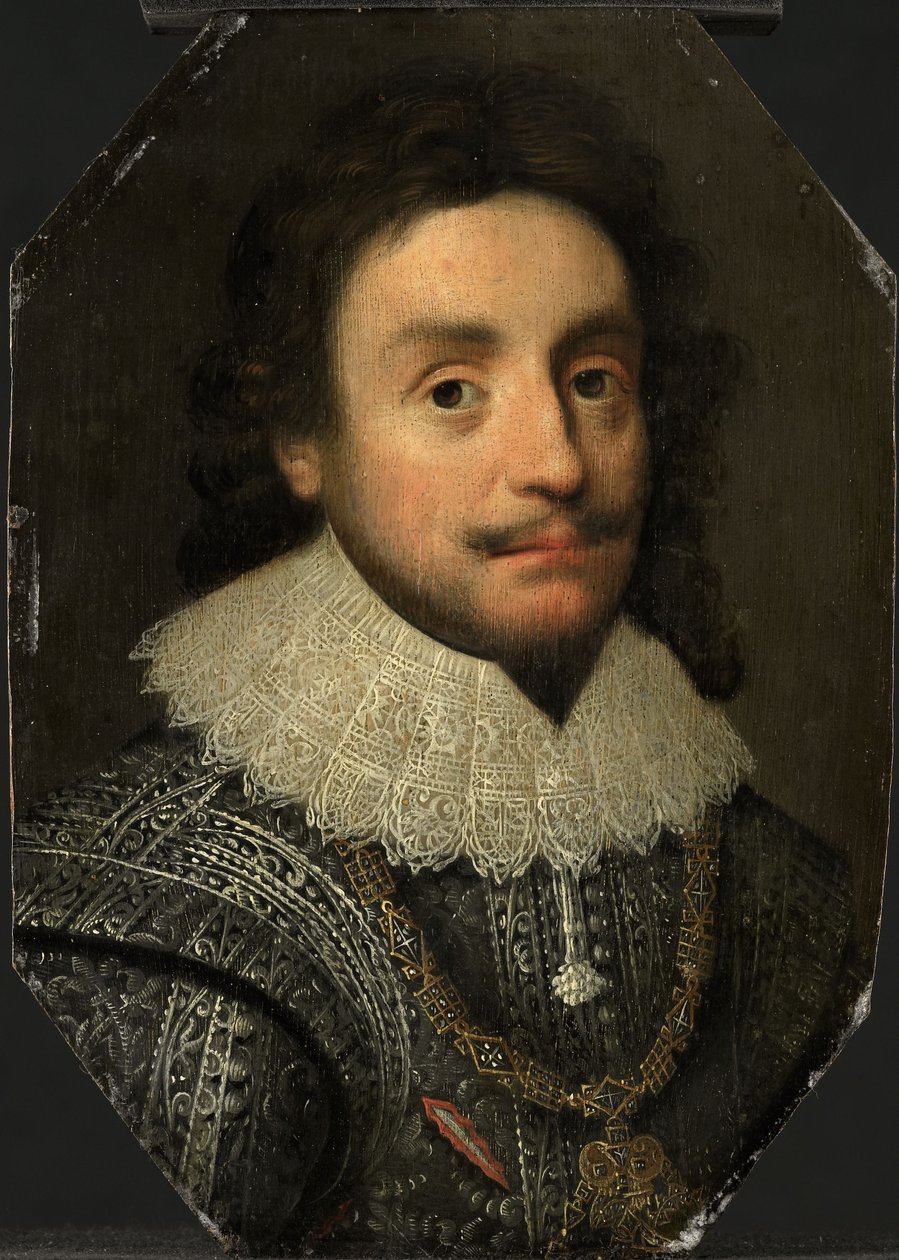 Portræt af Frederik V (1596-1632), ca. 1621 (olie på panel) af Michiel Jansz. van (after) Miereveld