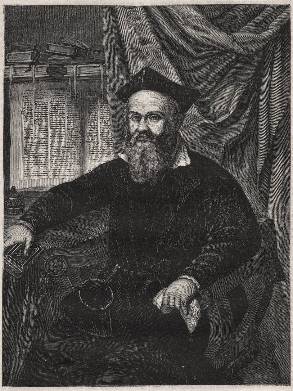 Portræt af Marco Antonio de Dominis (Markantun de Dominis) (1556-1624) Dalmatisk gejstlig, frafalden og videnskabsmand - indgraveret af G J Delff efter Mierevelt af Michiel Jansz. van (after) Mierevelt