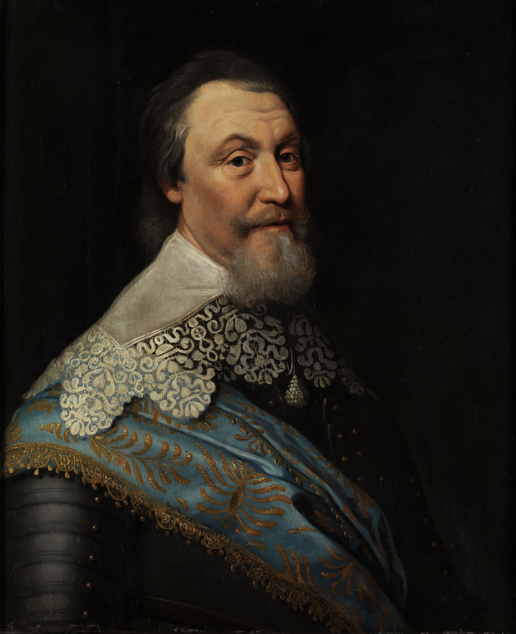 Portræt af Grev Axel Oxenstierna (Oxenstjerna) (1583-1654), af Mierevelt, Michiel Jansz. af, Værksted af. Olie på træ. Mål: 70x60 cm. Nationalmuseum Stockholm af Michiel Jansz. van Miereveld