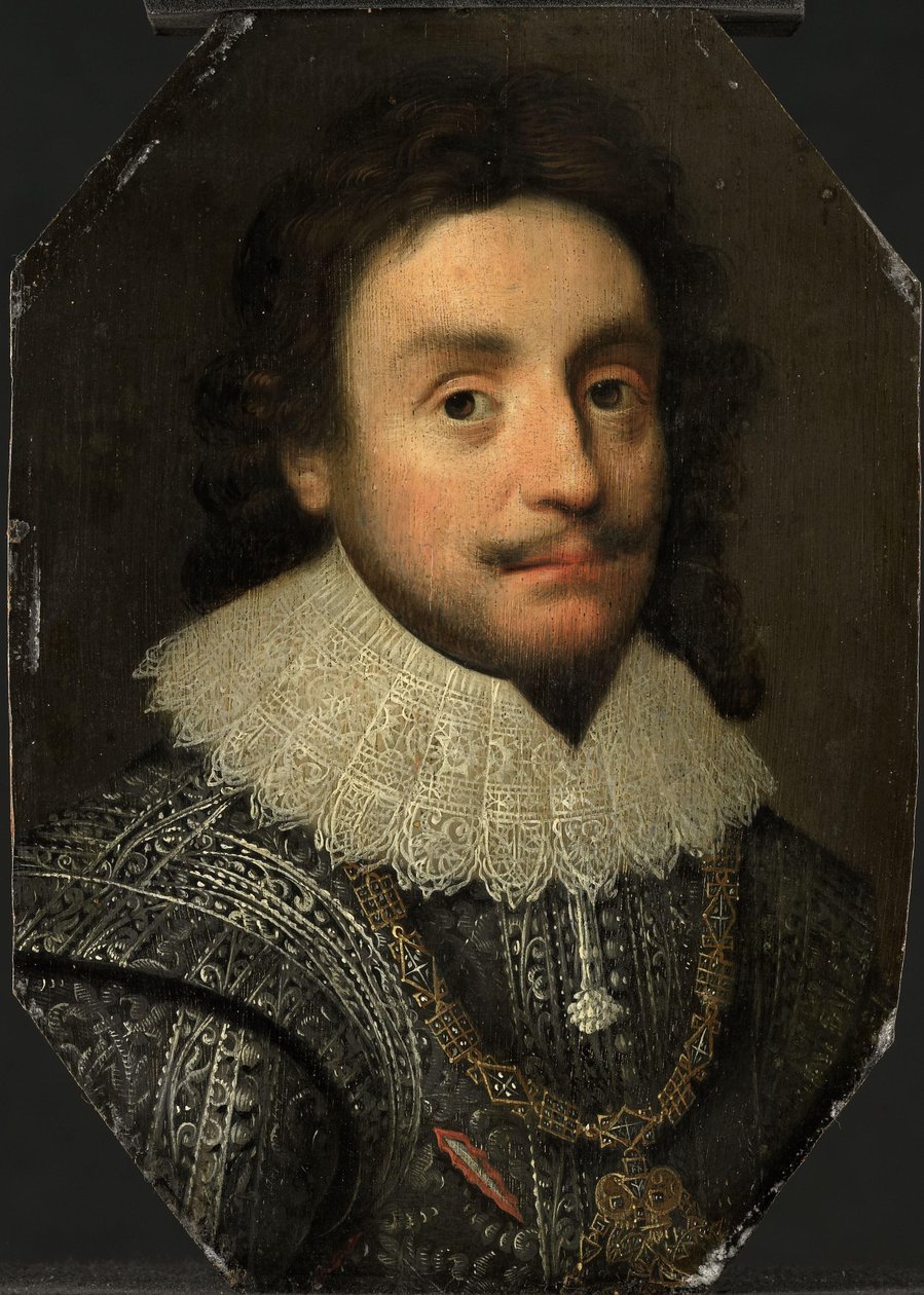 Portræt af Frederik V (1596-1632), kurfyrste i Pfalz af Michiel Jansz van Mierevelt (copy after)