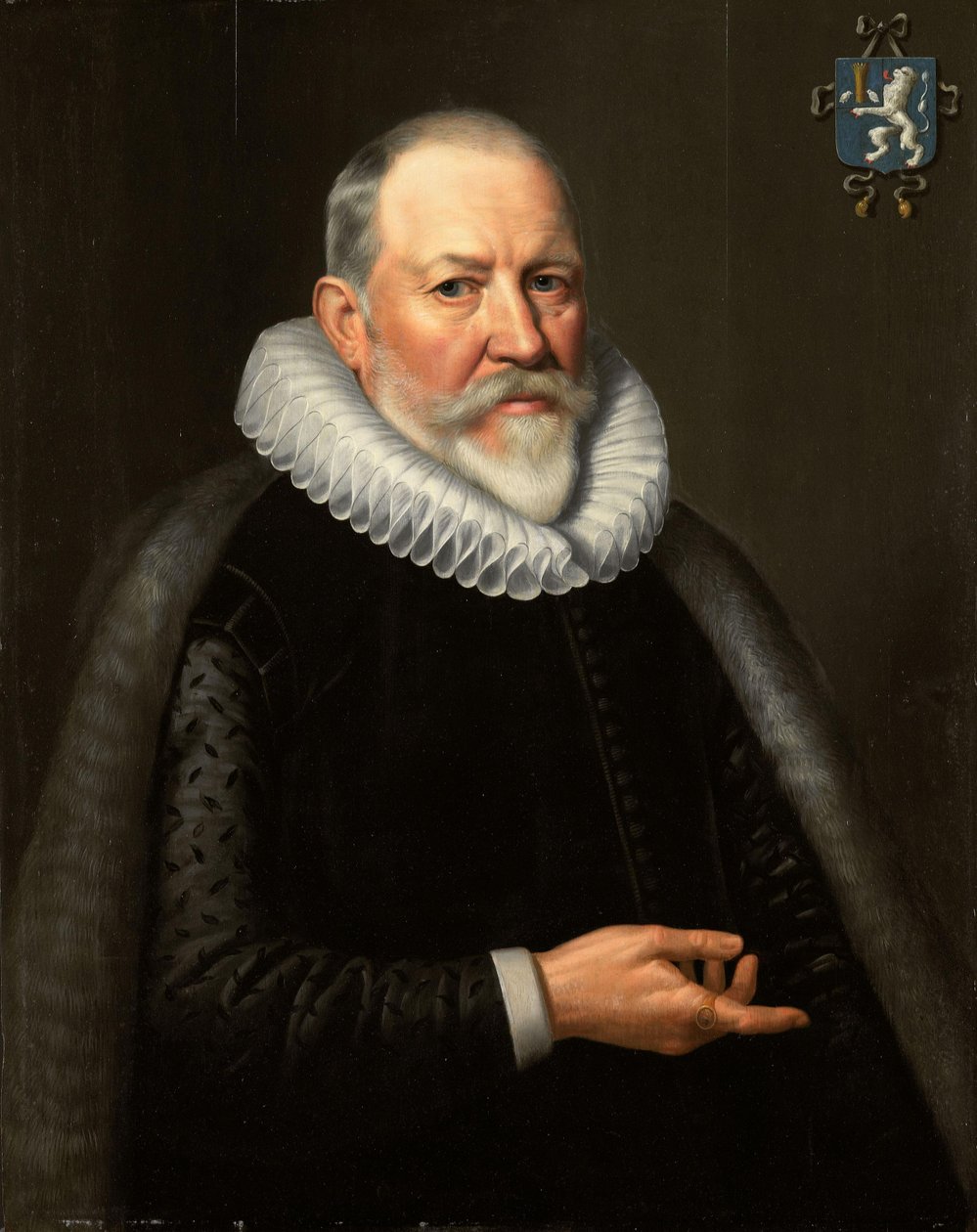 Portræt af Maerten Ruychaver (1545-1626) af Michiel Jansz van Mierevelt (copy after)