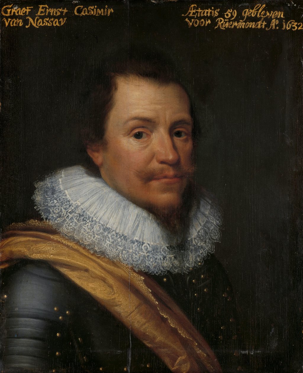 Portræt af Ernst Casimir I, greve af Nassau-Dietz af Michiel Jansz van Mierevelt (workshop of)