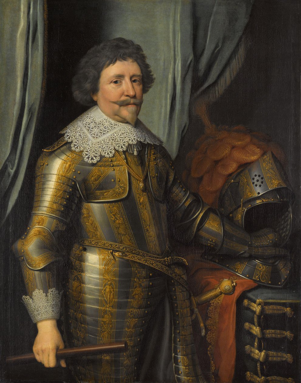 Portræt af Frederik Hendrik (1584-1647), Prins af Orange af Michiel Jansz van Mierevelt (workshop of)