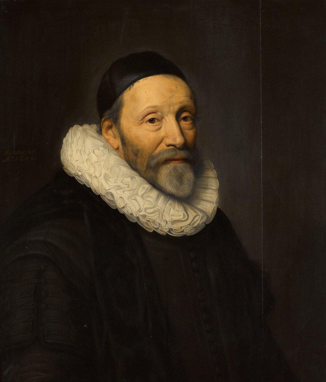 Portræt af Johannes Wtenbogaert (1557-1644) af Michiel Jansz van Mierevelt (workshop of)