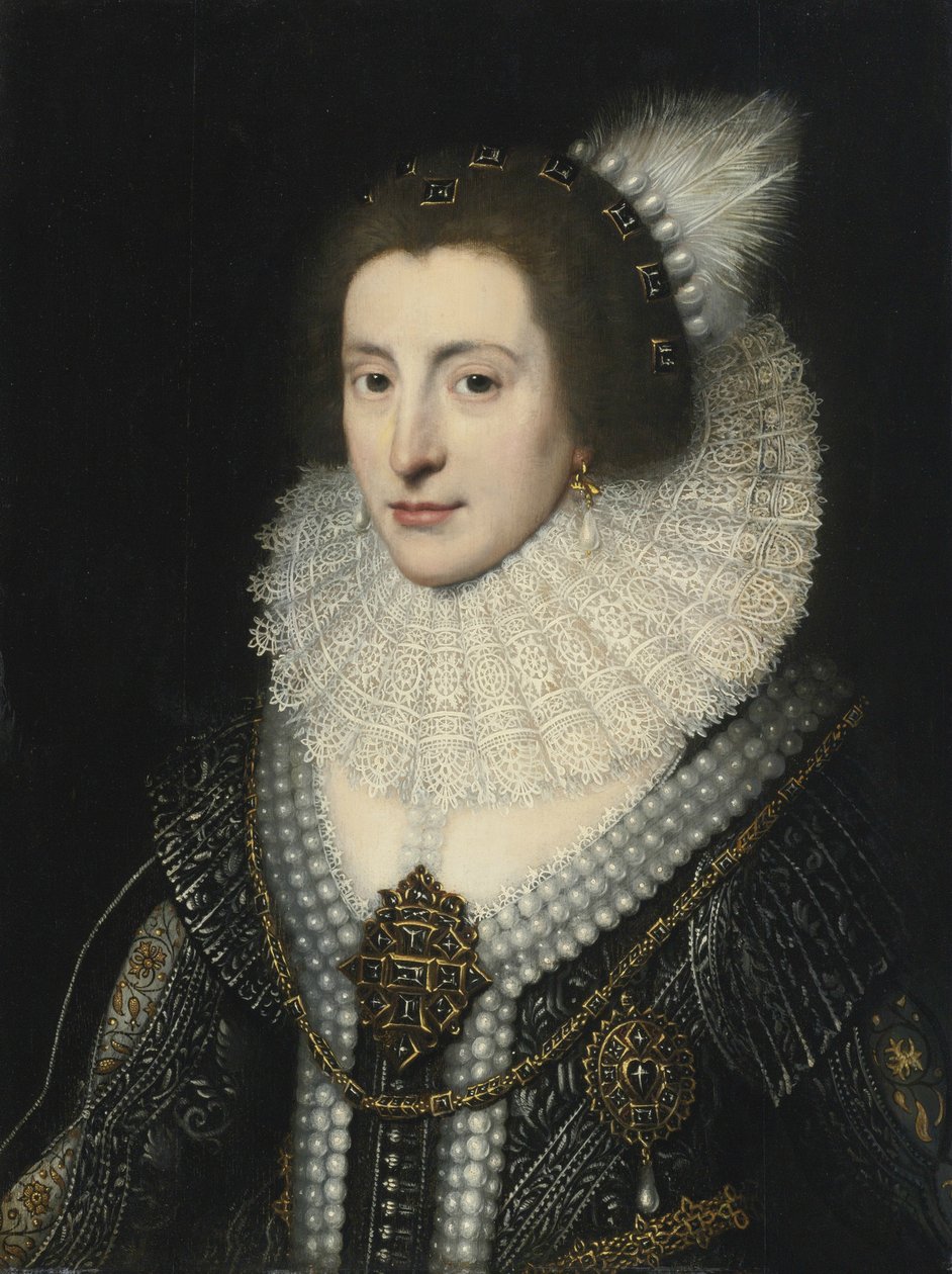 Elizabeth Stuart 1596-1662, dronning af Bøhmen, ca 1642 af Michiel Jansz van Mierevelt