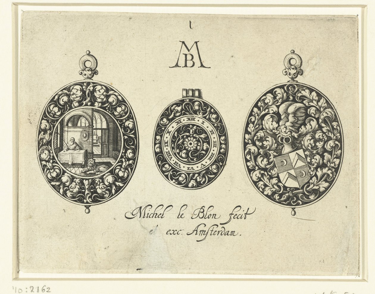To urkasser og en skive, ca. 1620-26 af Michiel Le Blon