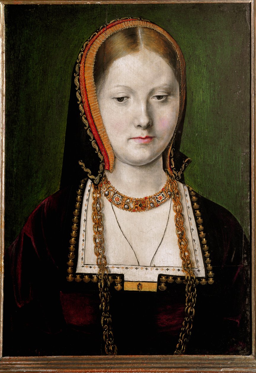 Portræt af Katarina af Aragon af Michiel Sittow