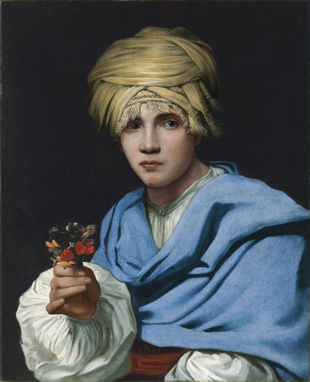 Dreng i en turban med en nosegay af Michiel Sweerts