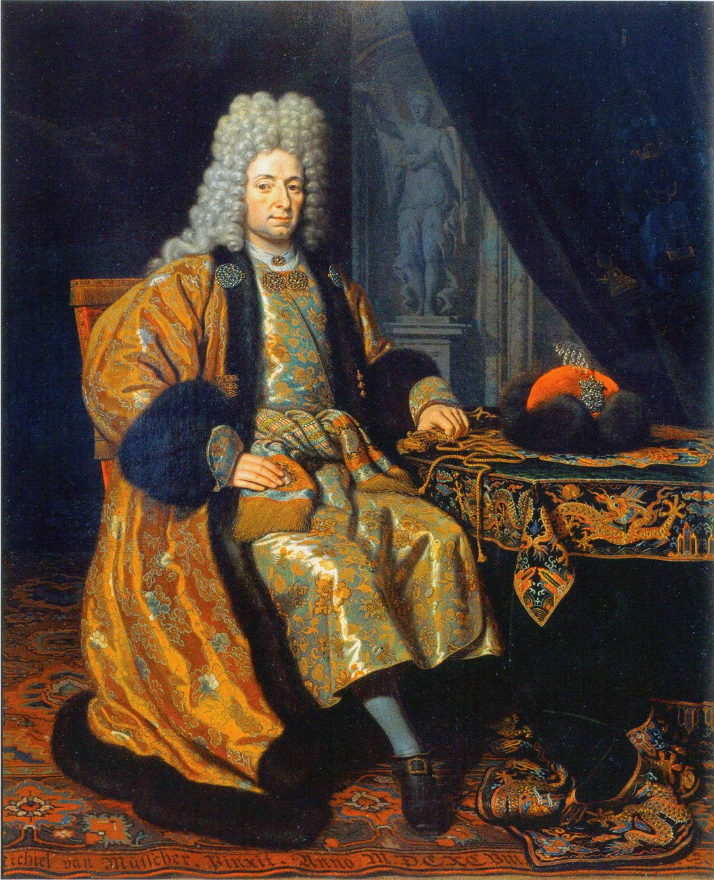 Portræt af Francois Lefort 1656-1699, 1698 af Michiel van Musscher