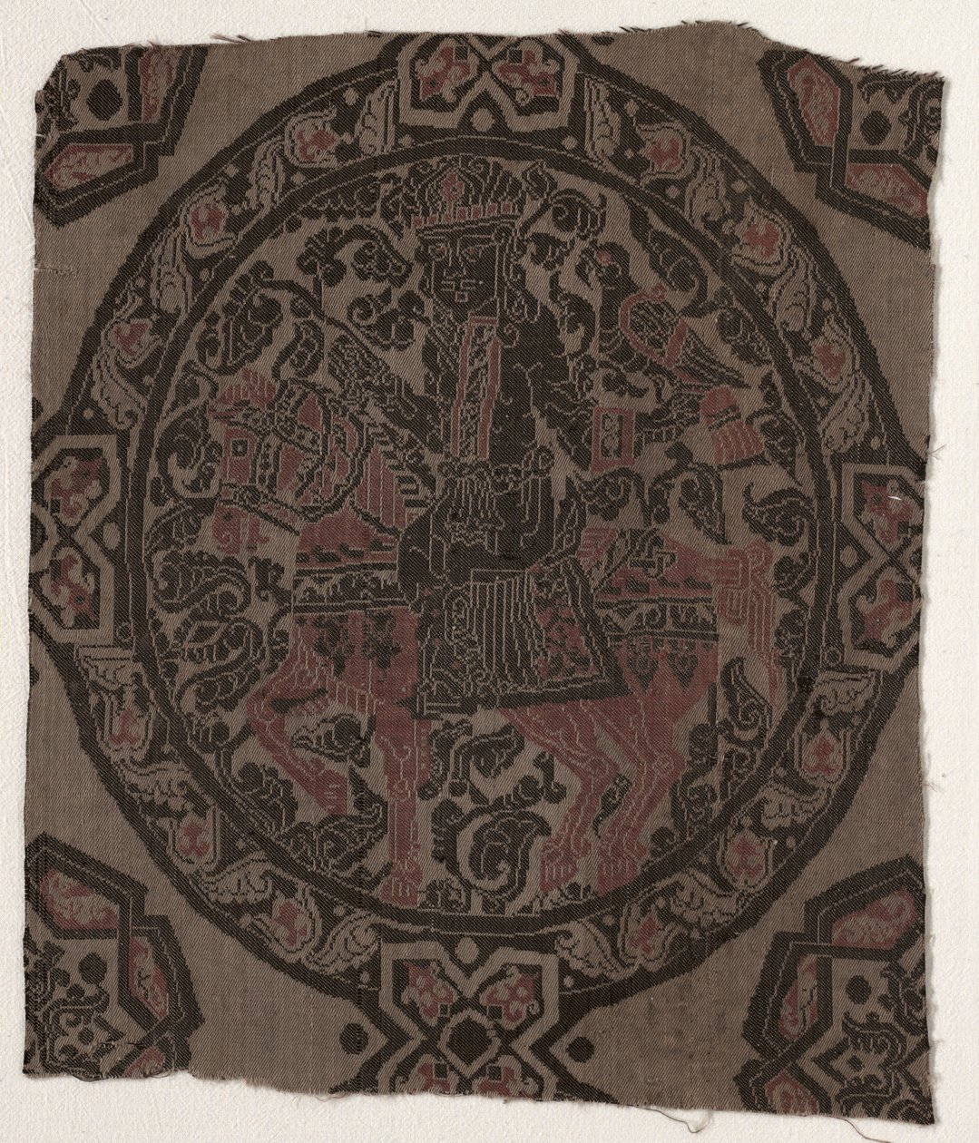 Fragment with Equestrian Falconer King, Iran or Iraq, Abbasid perioddani af Middle Eastern