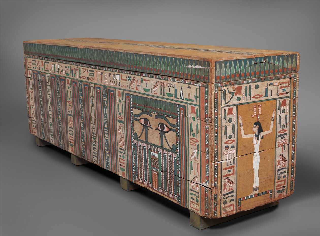 Kiste af Nakhtkhnum, ca. 1802-1640 f.Kr. (træ, maling) af Middle Kingdom Egyptian