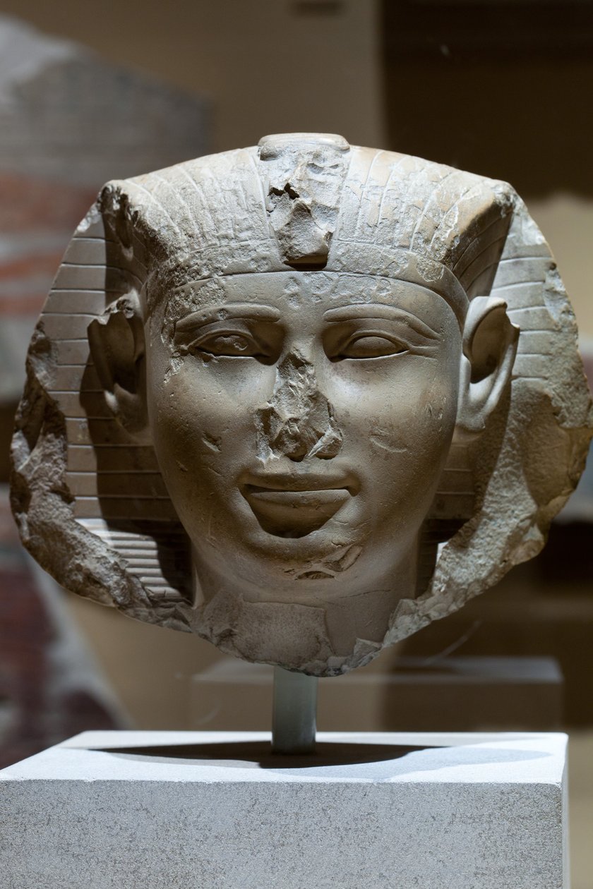 Leder af en konge, muligvis Seankhkare Mentuhotep III, ca. 2000-1988 f.Kr. (kalksten) af Middle Kingdom Egyptian