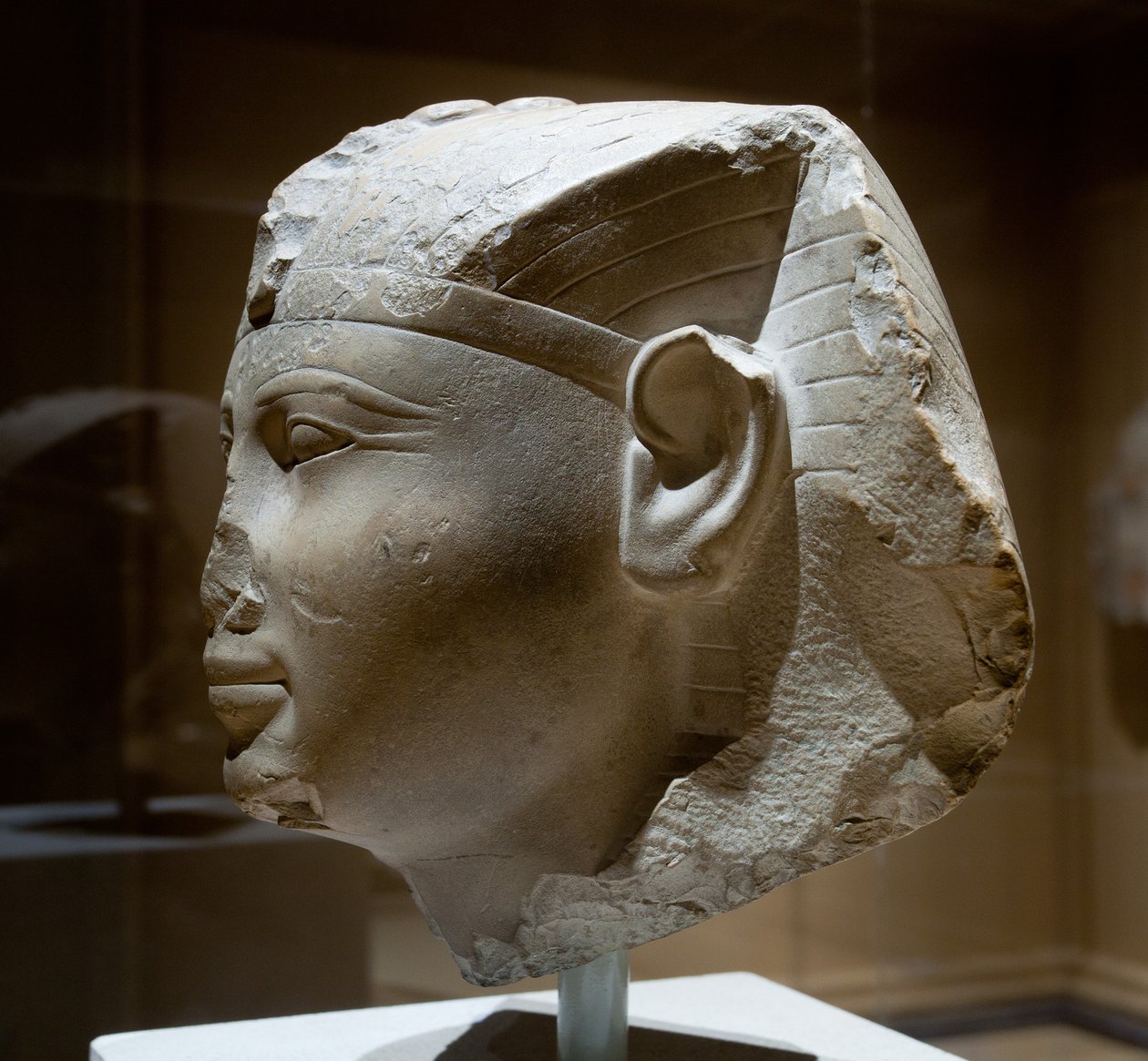 Leder af en konge, muligvis Seankhkare Mentuhotep III, ca. 2000-1988 f.Kr. (kalksten) af Middle Kingdom Egyptian