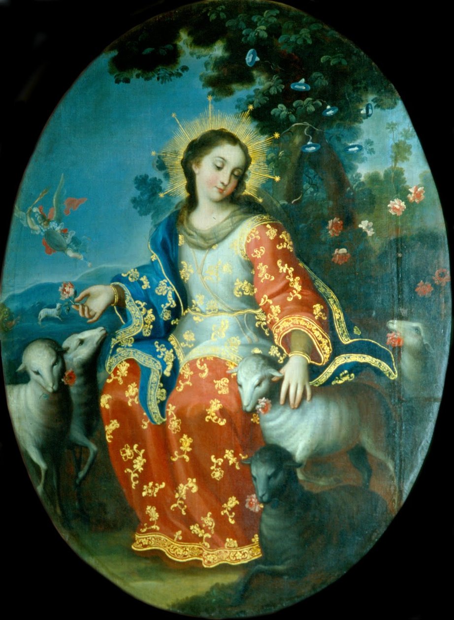 Espanol: La Divina Pastora The Divine Shepherdess af Miguel Cabrera