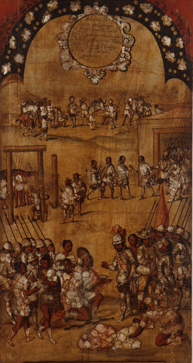 Erobringen af ​​Mexico. Tabel III af Miguel Gonzales
