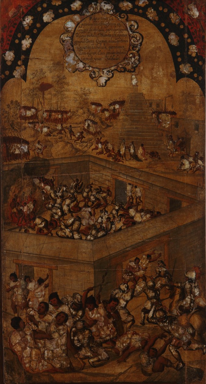 Erobringen af ​​Mexico. Tabel VII af Miguel Gonzales
