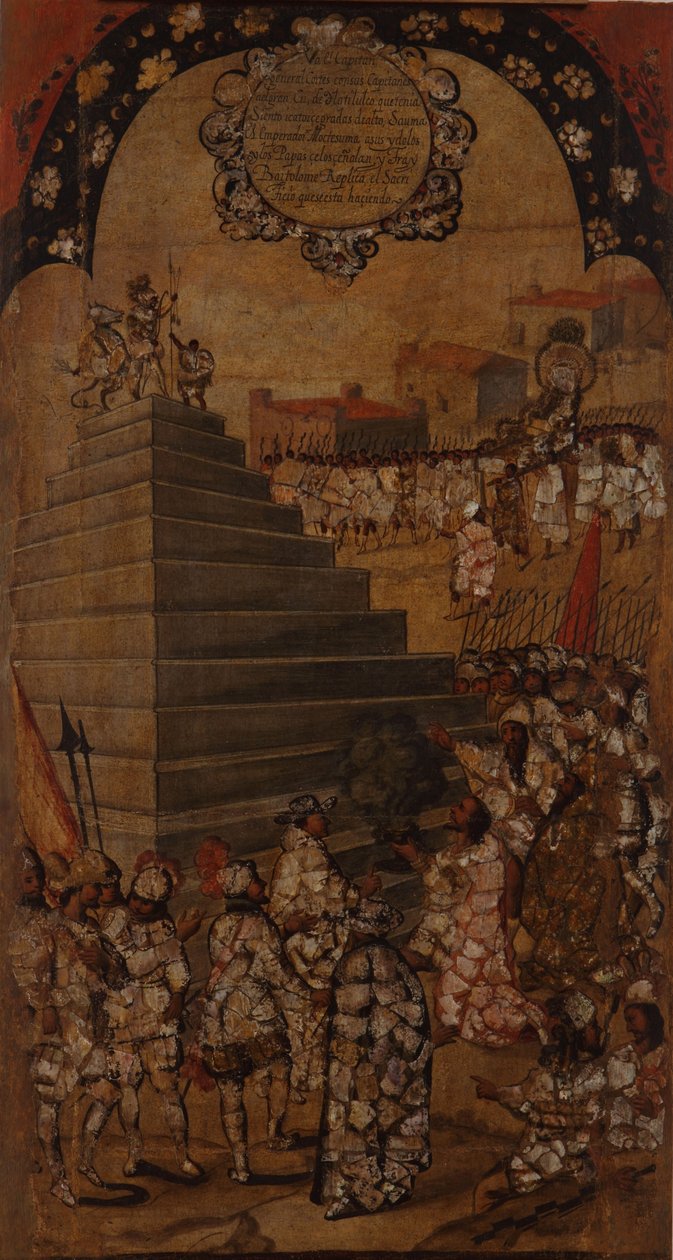 Erobringen af ​​Mexico. Tabel XIII af Miguel Gonzales