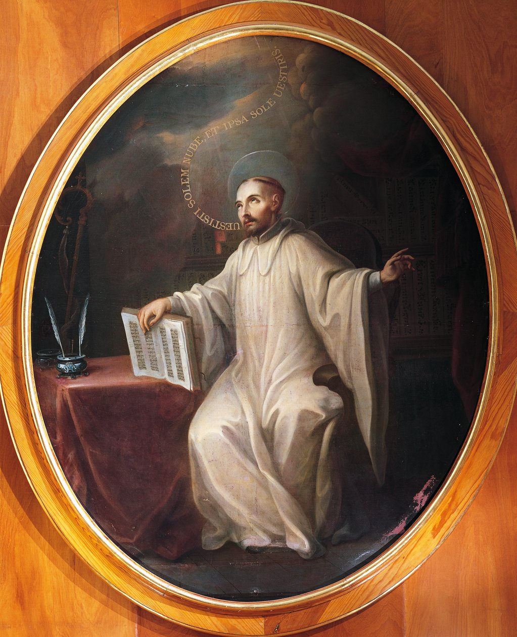 Sankt Bernhard af Clairvaux, tilskrevet Miguel Cabrera (1695-1768) af Miguel (attr. to) Cabrera