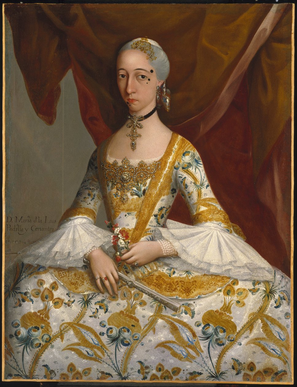 Doña María de la Luz Padilla y (Gómez de) Cervantes af Miguel Cabrera