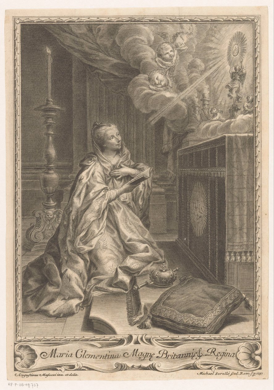 Maria Clementina Sobieska foran et alter af Miguel de Sorelló