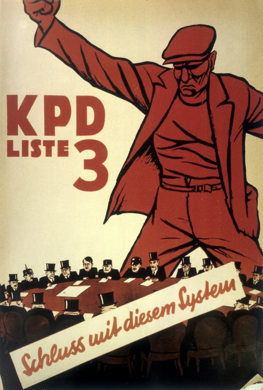 Det tyske kommunistpartis (KPD) plakat 