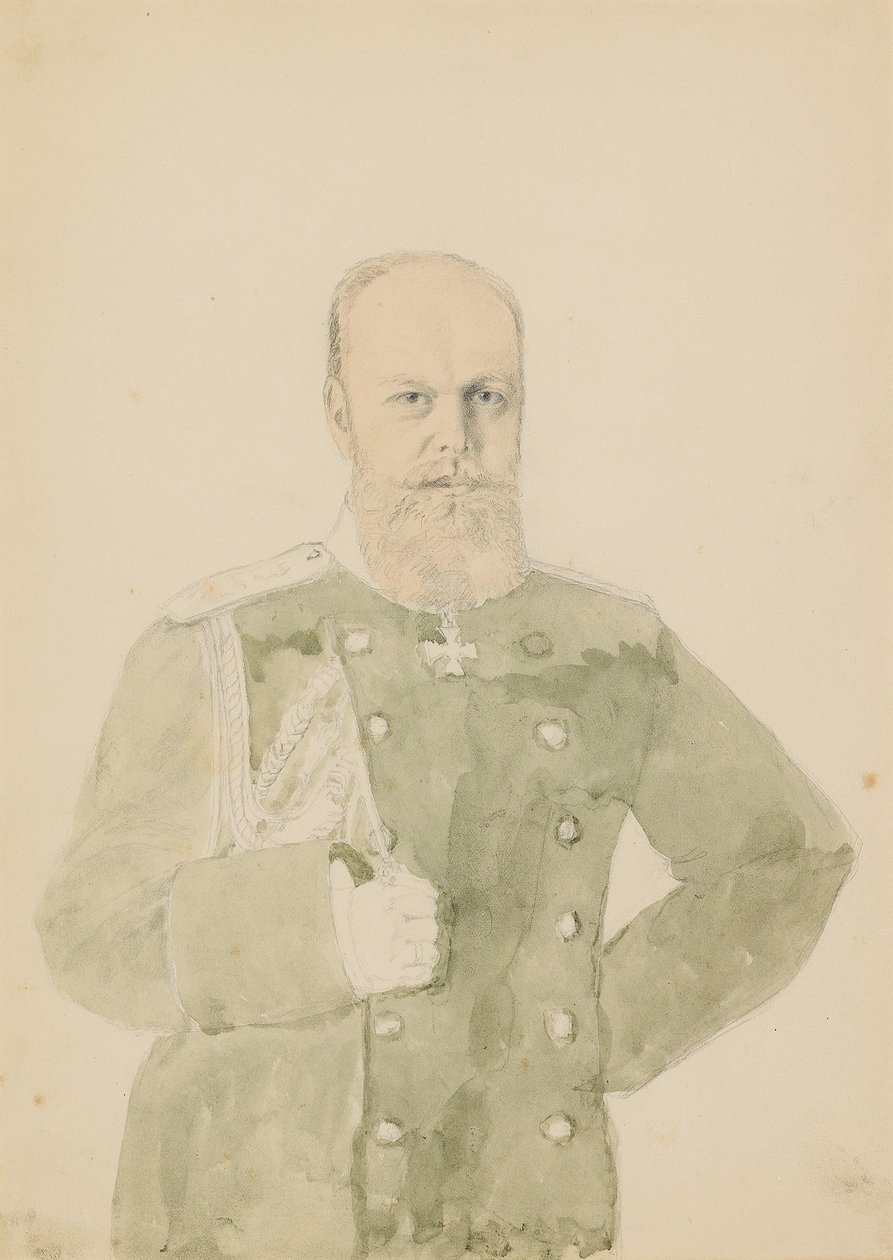 Portræt af kejser Alexander III af Mihaly von Zichy
