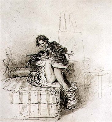 The Artist and the Gypsy Model, tallerken 17 fra 